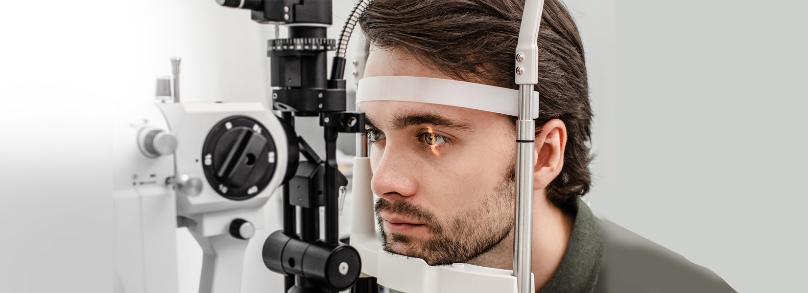 young man during eye exam in Uptown